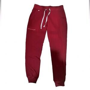 FIGS Zamora scrub jogger pants burgundy Size XS